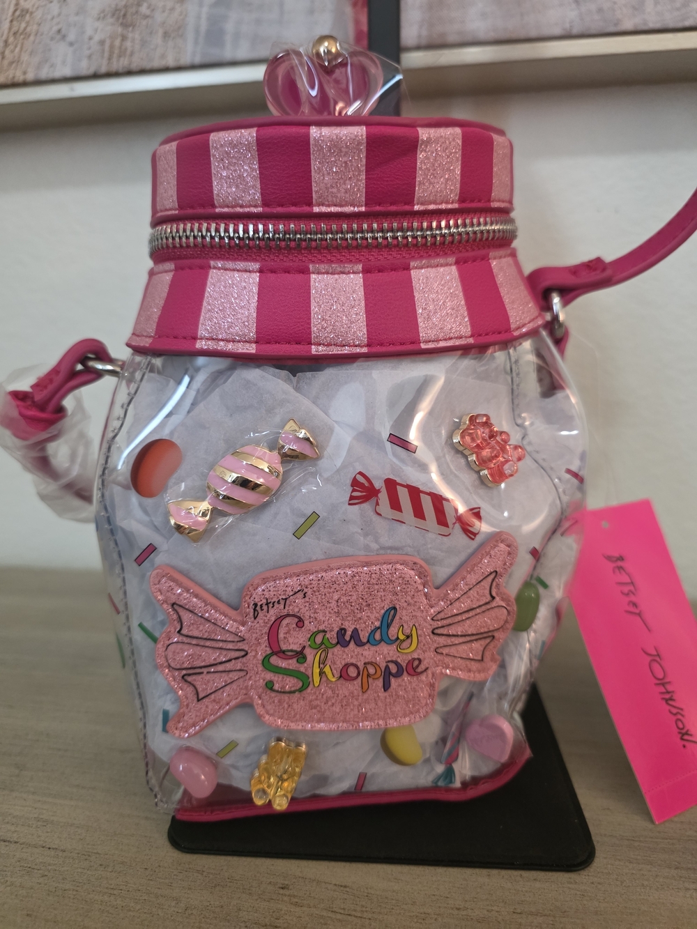 Betsy Johnson Candy Shoppe Clear Pink Bag NWT